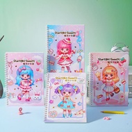 XO Cute and Convenient Spring-loaded A5 Notebook, Lovely Model Learning Notebook, Cute Design A5 Not