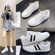 Women's white sneakers with soft leather soles that hug the feet, women's lace-up loafers, easy to c
