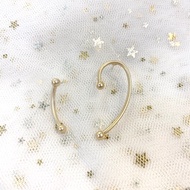 Earring- Gold asymmetric (925 silver)