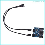 YIN Motherboard USB 2 0 9pin Header 1 to 2 4 Extension Hub Splitter Adapter - Converter MB USB 2 0 M