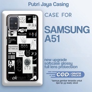 Case latest samsung a51 aesthetic black 5 cartoon art streetwear cool cute boy casing luxury girl'sh
