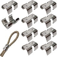 304 Stainless Steel Heavy Duty Rope Clamps Double Rope Clamps 2 Lines of Rope Metal Clips Fits 14/45