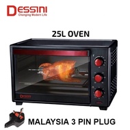 DESSINI 25L Electric Oven Toaster Baking Pizza with Rotisserie Rotating Roasted Chicken Tools Tray 2