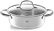 Fissler San Francisco/Stainless Steel Stewing Pan (1.2 L - Diameter 16 cm) with Glass Lid, Pouring R