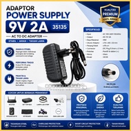 9V 2A Adapter AC to DC Power Supply Adapter 9Volt 2Amper 35135