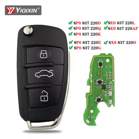 Remote Car Key For Audi Q7 B7 Q3 A3 TT A2 A8 A6 A6L A4 S5 C5 C6 B6 A4L A5 Q5 S RS S18X0837220 8P0837