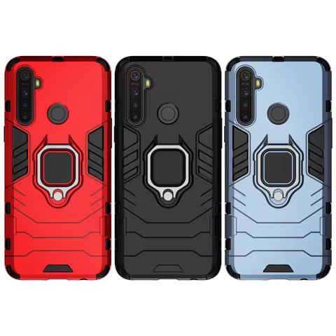For Realme 6i Case RMX2040 Magnetic Car Shockproof Ring Armor Cover For OPPO Realme 6 i 6 pro C3 Rea