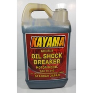 Oli merk KAYAMA standart Japan untuk Shockbreaker Motor/Mobil Ukuran 5 Liter. Rekomendasi untuk Beng