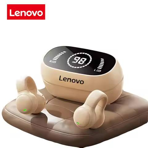 Lenovo Open-back Wireless Bluetooth Headphones Clip-on Waterproof Sports Headphones Low Latency Nois