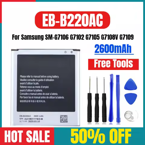 2600mAh for Samsung SM-G7106 G7102 G7105 G7108V G7109 EB-B220AC Mobile Phones Battery