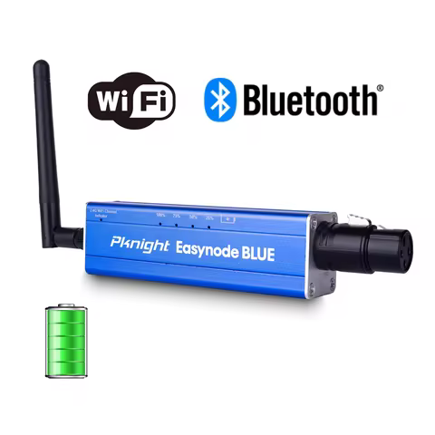 Pknight Upgraded 2.4G Wireless DMX Controller Easynode BLUE with Dual WiFi & Bluetooth Artnet & sACN