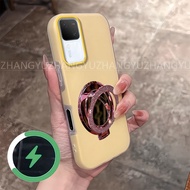 ZXCV 手机壳Vivo V30 PRO Jelly shell with high-end soft silicone texture new style glitter makeup mirror