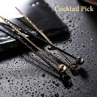 Cocktail Pick Stainless Steel Martini Cocktail Pick Food Skewer (Pack of 5)