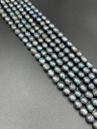 รูปไข่มุกสีดำ Black pearl oval shape.