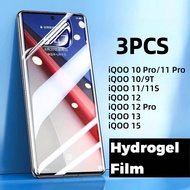 3Pcs Anti Blue Light Hydrogel Film For iQOO 15 13 12 11 11s 10 9T Pro Matte Frosted Screen Protector