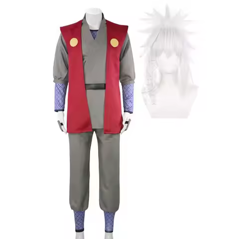 Halloween Party Men Cos Jiraiya Cosplay Costume Or Wig