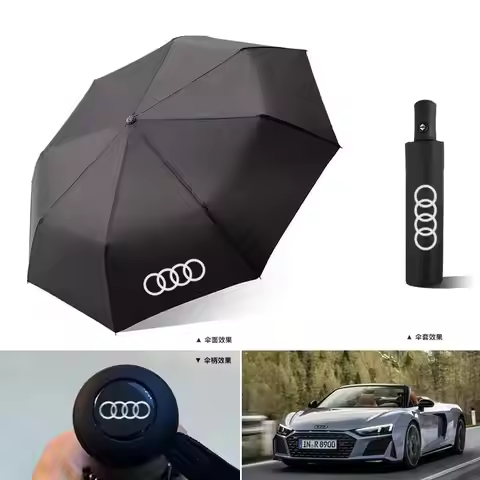 1PC Hot Car Emblem Umbrella Folding Windshield Sunshade Parasol For Audi A1 A3 A4 A5 A6 A7 A8 Q2 Q3