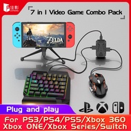 Video Game Keyboard and Mouse Converter 7 in 1 Mix Master For PS3/PS4/PS5/Xbox360/Xbox ONE/Xbox Seri
