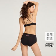 [Anden Hud] Retro Street.high Waist Briefs (Black-Spicy) Pure Cotton Made In Taiwan