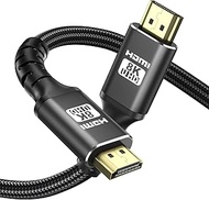 HDMI 2.1 Cable 15 Ft | Soonsoonic 8K 48Gbps Ultra High Speed Cables &amp; 8K@60Hz 4K@120Hz 144Hz eARC Dynamic HDR 3D HDCP2.2&amp;2.3 Braided HDMI Cord | for HDTV Monitor RTX 3090 Xbox Series X PS5 ect (4.57M)