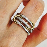 3pcs Stainless Steel Frosted Rings Stack Set Silver Color Minimalism Spinelli Kilcollin Ring Finger 