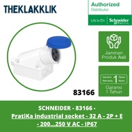 SCHNEIDER - 83166 - SOCKET WALL MOUNT 32A 2P-E 200-250V IP67