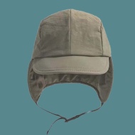 แบบญี่ปุ่น ที่ครอบหู Ushanka น้ำหนักเบา หลายฟังก์ชัน หมวกนักบินกันลม ย้อนยุค หนาขึ้น หมวกปีกมีที่ปิด