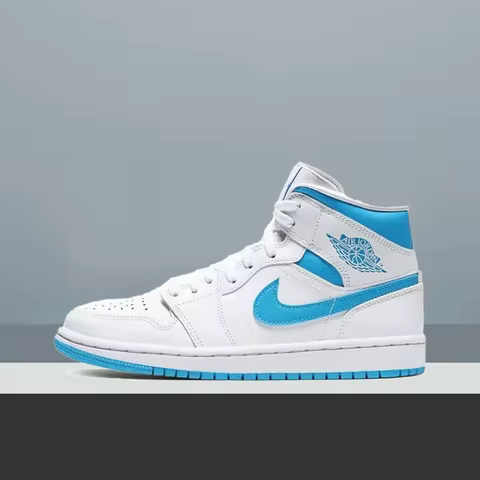 NIKE Air Jordan 1 Mid Mid-Top Retro Basketball Sneakers Slip-Resistant Durable Unisex Casual Athleti