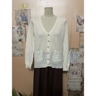 Japanese women's mongtogi cardigan, cream color, size m a80