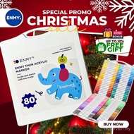 ENMY Acrylic Marker Set 80 Colors Student DIY Painting Art Waterproof Painting Water-based Acrylic