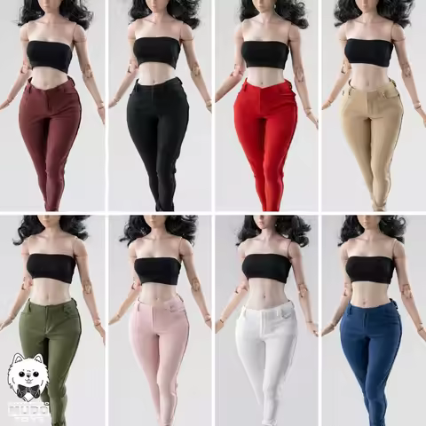 1/6 female soldier pencil pants, 12 inch TBL thick leg plain body AT202 AT203 can be worn in multipl