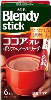 (訂購) 日本製造 AGF Blendy Stick 即沖 含多酚 可可棒 6 條 (6 盒裝)