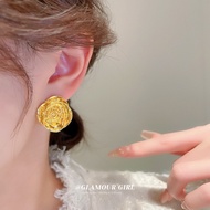 Anting High-End Fashion Korea Bunga Mawar Emas