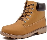 Men's Work Boots Soft Toe - Combat Construction Boots with Rubber Sole, Hiking Boots Casual Water-resistant Chukka Boots