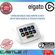 Elgato Stream Deck Neo White 8-Key with Info Bar & 2 Touch Points 10GBJ9901