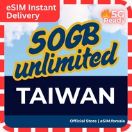 Taiwan eSIM 台湾 Chunghwa 5GG | Total 20GB/50GB | Daily 3GB/10GB from 3-30days [Large Data]