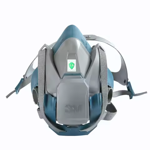 3M 6502QL Silicone Dust Gas Mask with Quick Buckle Half Mask Cover Stain & Oil Resistant Labor Prote