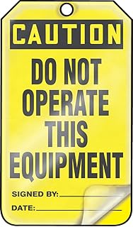 Accuform MDT617LTP HS-Laminate Safety Tag, Legend"Caution Do Not Operate This Equipment", 5.75" Leng