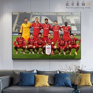 Perilla-พัดลมผ้าใบลายลิเวอร์พูลกองทัพแดงผู้เล่นฟุตบอล Salah Van Dijk เมสซี่การตกแต่งผ้าใบภาพวาดภาพวา