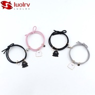 LUOLRV 2pcs Magnetic Couple Bracelet, Casual Ghost Face Cute Ghost Face Twine Bracelet, Magnetic Cou