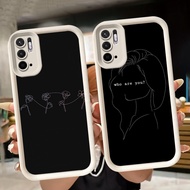 Soft Casing for Xiaomi Redmi Note 10T 10s 10 11 SE 11T 11s Pro 5G White Q68 Simple One Line