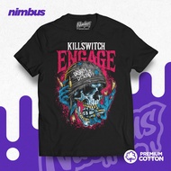Music Band Killswitch Engage Metal Shirt Halftone Print 100% Cotton T-Shirt Nimbus