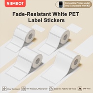 NIIMBOT M2 White Label Sticker Tape, Waterproof,M2 Printer Labels, Pure White Blank Round Sticker