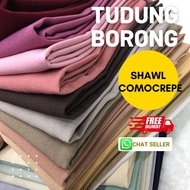 [Supplier] Shawl chiffon comocrepe elastic - tudung borong
