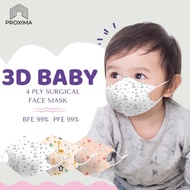 PROXIMA 4 Layer Baby / Kids 3D DUCKBILL Surgical Face Mask - 20'S