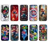 Samsung F06 F16 F56 M06 M16 M56 5G S25 PRO Ultra edge 5G Mario Soft black TPU phone case