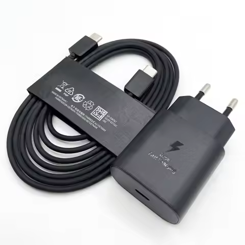 Samsung 25W Super Fast Charger 1.8M Type C Cable Wall Power Adapter For Galaxy Flip Fold 5 6 7 S26 S