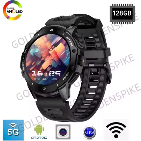 KB08 Smartwatch 4G Network SIM Card 1.43''AMOLED Screen 200W Camera Android Smart Watch GPS Wifi Goo