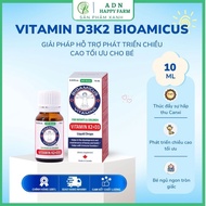 Vitamin D3K2 BioAmicus - Solution to Support Optimal Height Development for Children 10ml bottle