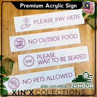 Quality Acrylic Sign Toilet ROOM Sign Durian Restaurant Café